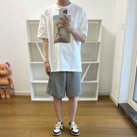 BTTJOB secret mesh shorts网眼运动灰色短裤#内置透气胆布五分裤
