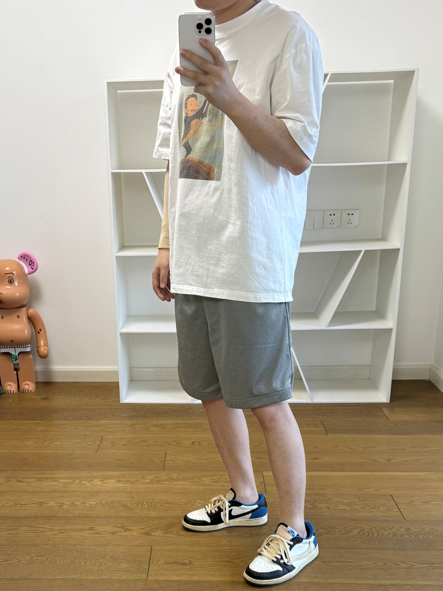 BTTJOB secret mesh shorts网眼运动灰色短裤#内置透气胆布五分裤