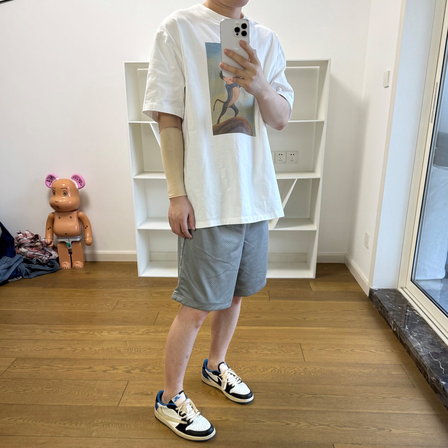 BTTJOB secret mesh shorts网眼运动灰色短裤#内置透气胆布五分裤