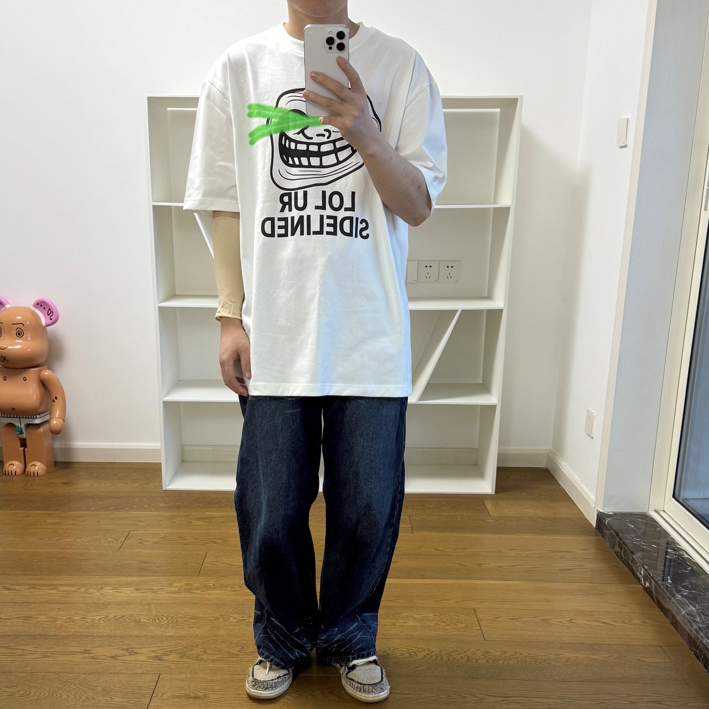 BTTJOB Trollface LOL UR SIDELINED Tshirt巨魔笑脸激光眼短袖