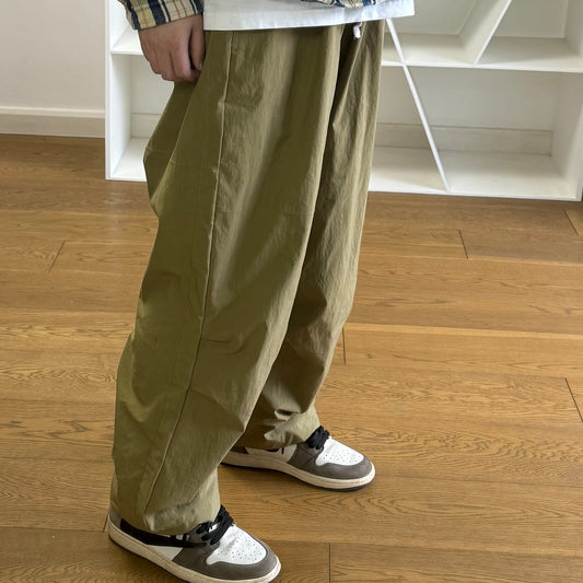 BTTJOB x Washed Cotton 宽松裤#陈冠希卡其绿长裤#pants触手可及