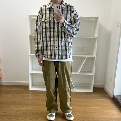BTTJOB x Washed Cotton 宽松裤#陈冠希卡其绿长裤#pants触手可及