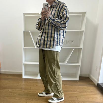 BTTJOB x Washed Cotton 宽松裤#陈冠希卡其绿长裤#pants触手可及